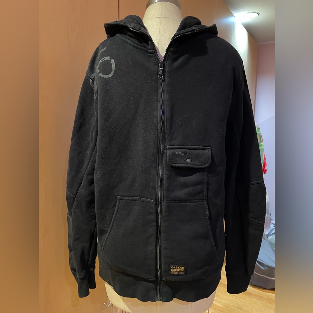 G-star men’s hoody sweat jacket, zip front size M
